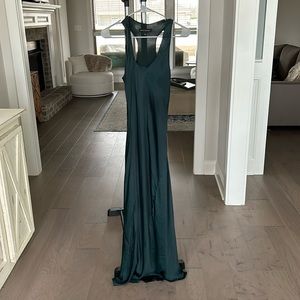 Banana Republic green silk maxi dress